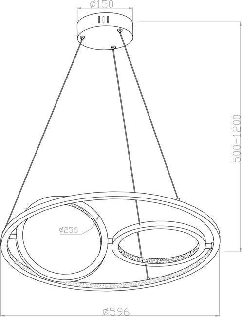 Lampa wisząca Gilian czarna LED Reality