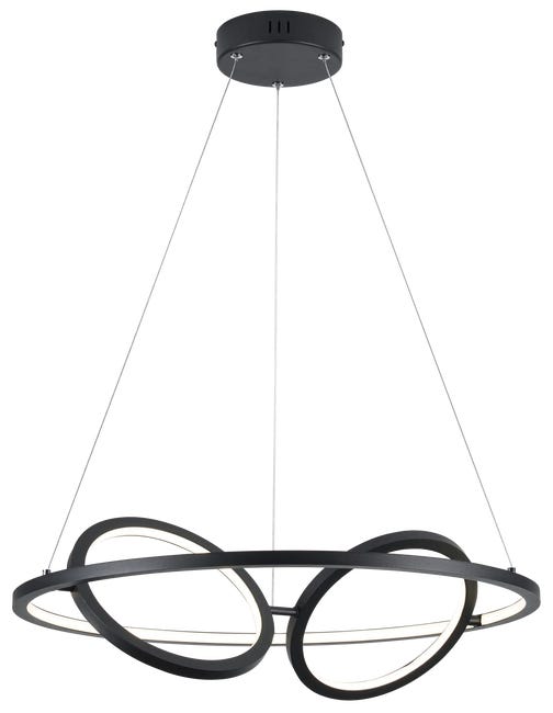 Lampa wisząca Gilian czarna LED Reality