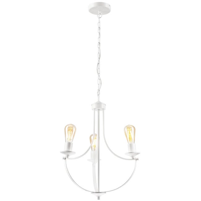 Lampa wisząca Gina biała 3 x E27 Lamkur