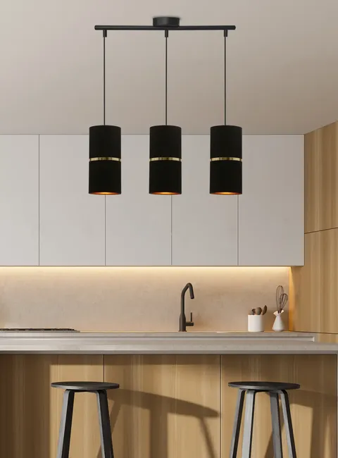 Lampa wisząca Gina czarna 3 x E27 Candellux