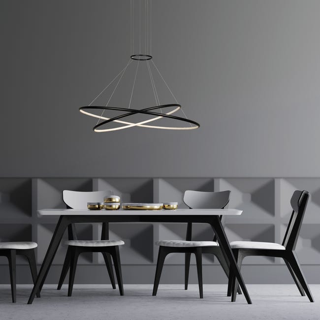 Lampa wisząca Halifax czarna 2700 lm LED