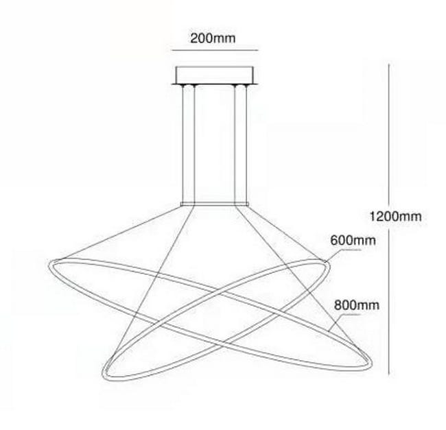 Lampa wisząca Halifax czarna 2700 lm LED