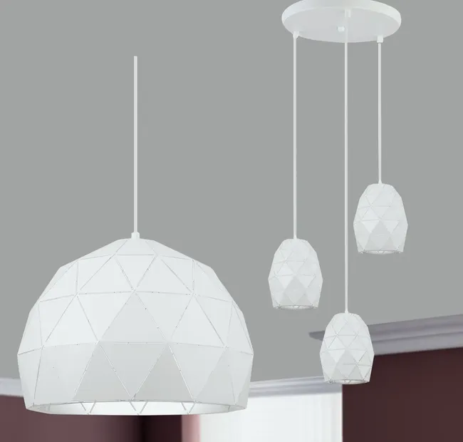 Lampa wisząca Harley biała E27 Italux