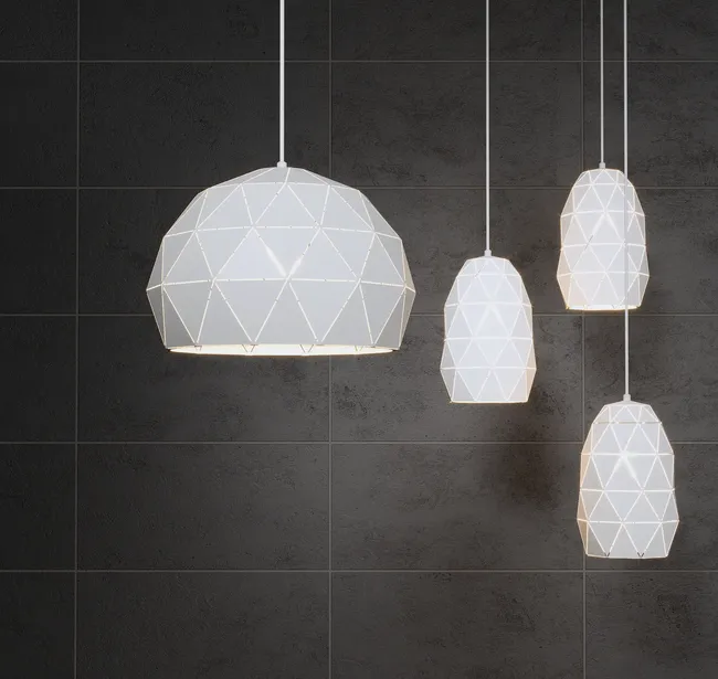 Lampa wisząca Harley biała E27 Italux