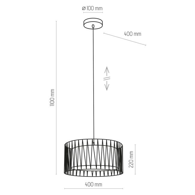 Lampa wisząca Harmony czarna E27 TK Lighting