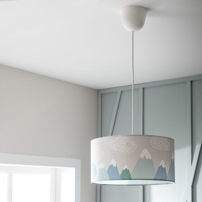 Lampa wisząca Hill niebiesko-zielona E27 Inspire