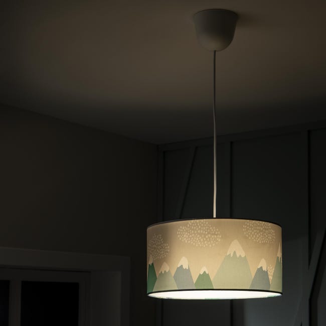 Lampa wisząca Hill niebiesko-zielona E27 Inspire