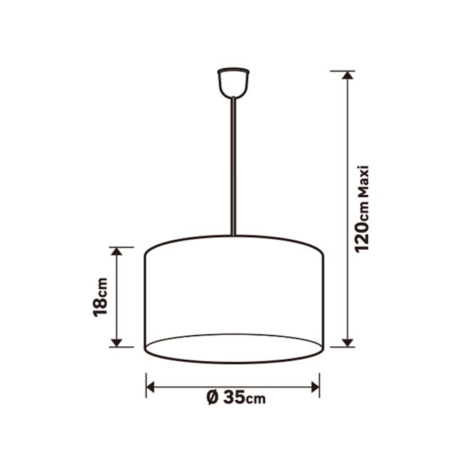Lampa wisząca Hill niebiesko-zielona E27 Inspire
