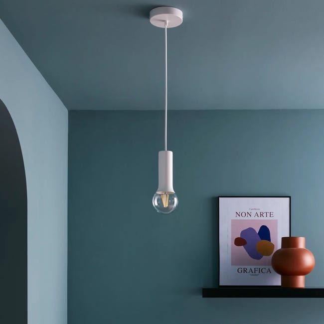 Lampa wisząca Hoki biała E27 Inspire