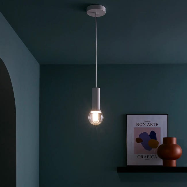 Lampa wisząca Hoki biała E27 Inspire