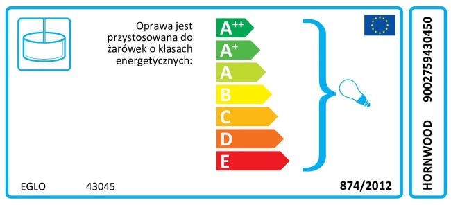 Lampa wisząca Hornwood czarna 3 x E27 Eglo