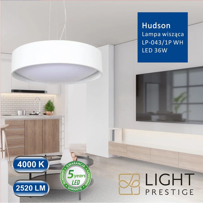 Lampa wisząca Hudson biała 2520 lm LED