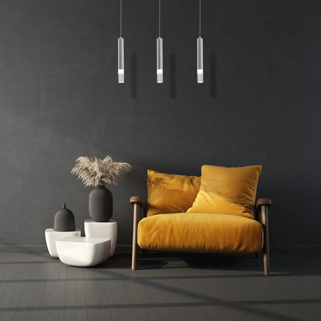 Lampa wisząca Ice chrom 3 x LED Eko-Light