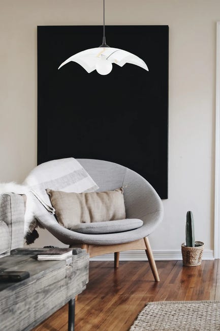 Lampa wisząca Irys biała E27 Alfa