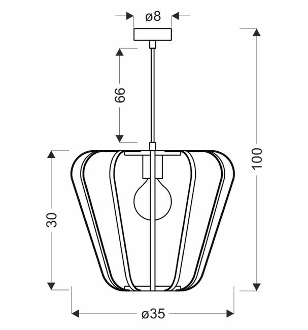 Lampa wisząca Jonas czarna E27 Candellux