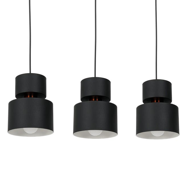 Lampa wisząca Kadm czarna 3 x E27 Aldex