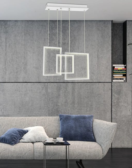 Lampa wisząca Keos biała 2900 lm 3 x LED Candellux