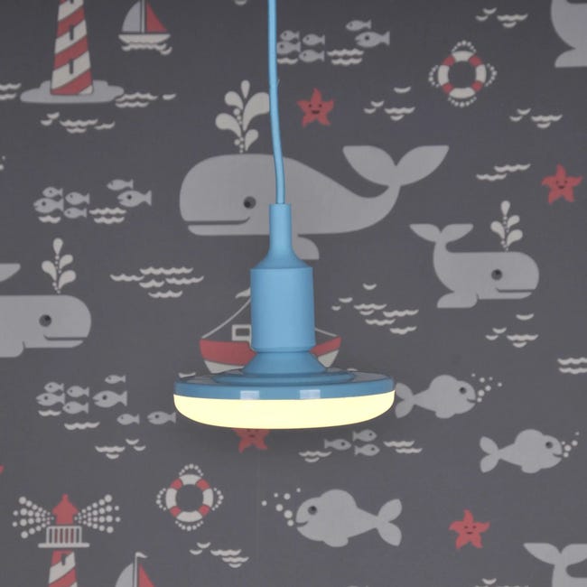 Lampa wisząca Kiki niebieska 850 lm E27 Polux