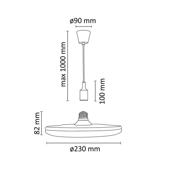 Lampa wisząca Kiki zielona 1250 lm E27 Polux