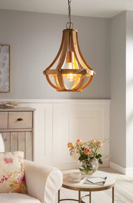 Lampa wisząca Kinross brązowa E27 Eglo