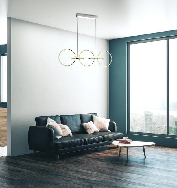Lampa wisząca Kos srebrna 4000 lm LED Candellux