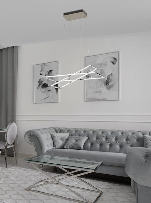 Lampa wisząca Kseros srebrna 2500 lm 2 x LED Candellux