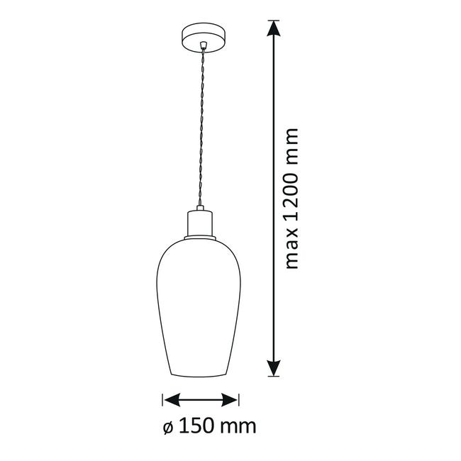 Lampa wisząca Lagri złota E27 Polux