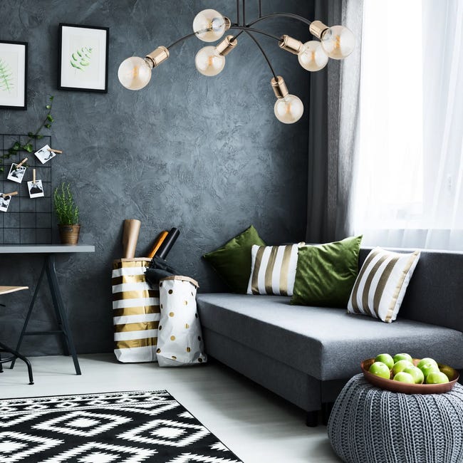 Lampa wisząca Lanti złota 6 x E27 Alfa