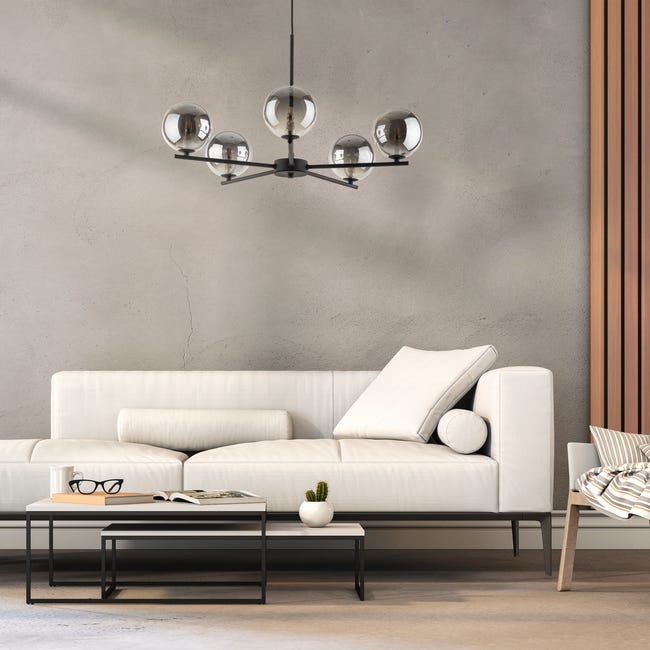 Lampa wisząca Lara czarna 5 x G9 Tk Lighting