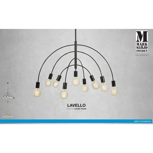 Lampa wisząca Lavello czarna E27 Markslojd