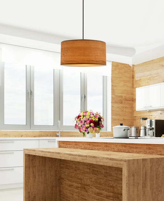 Lampa wisząca Legno natura orzech E27 Candellux