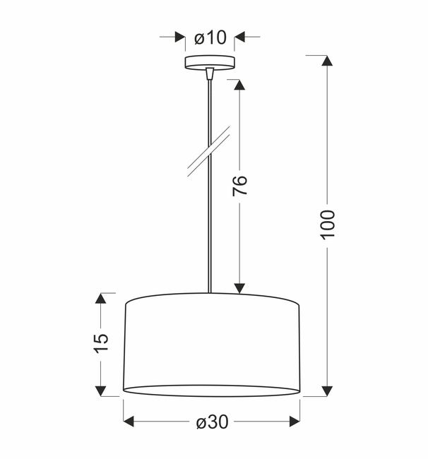 Lampa wisząca Legno natura orzech E27 Candellux