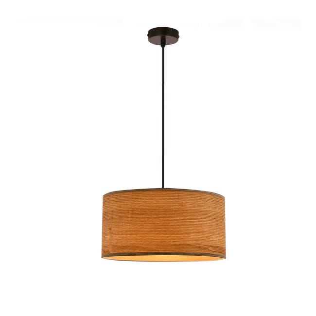 Lampa wisząca Legno natura orzech E27 Candellux