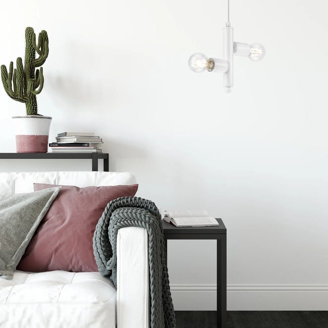 Lampa wisząca Lina biała 2 x E27 Lamkur