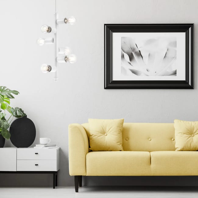 Lampa wisząca Lina biała 6 x E27 Lamkur