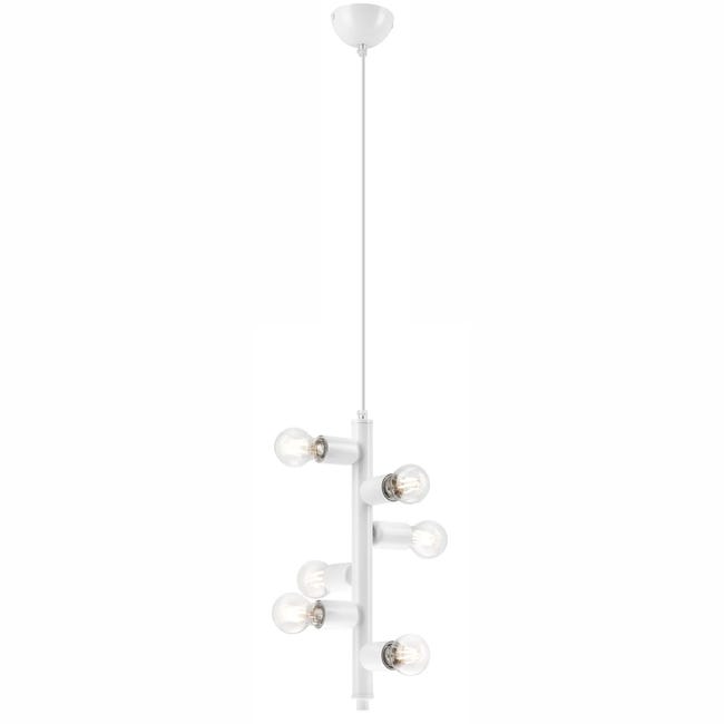 Lampa wisząca Lina biała 6 x E27 Lamkur