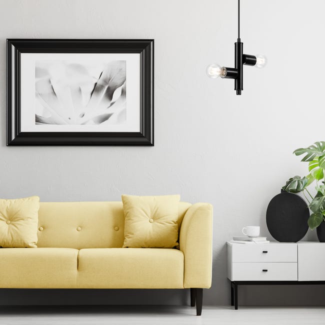 Lampa wisząca Lina czarna 2 x E27 Lamkur