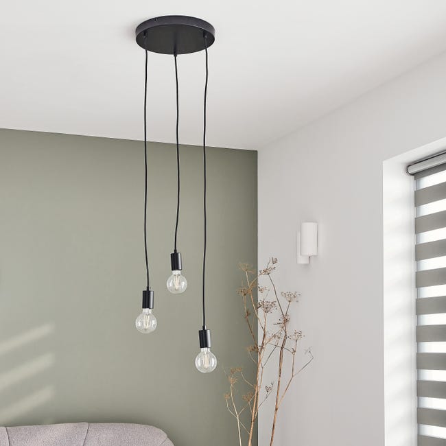 Lampa wisząca Lina czarna 3 x E27 Inspire