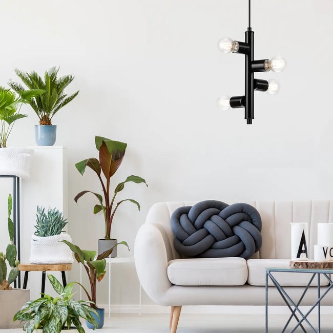 Lampa wisząca Lina czarna 4 x E27 Lamkur