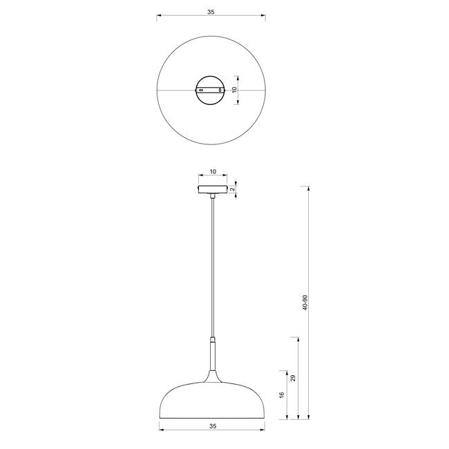 Lampa wisząca Lincoln niebieska E27 Milagro