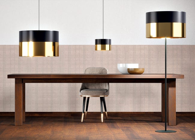Lampa wisząca Londyn czarno-złota E27 TK Lighting