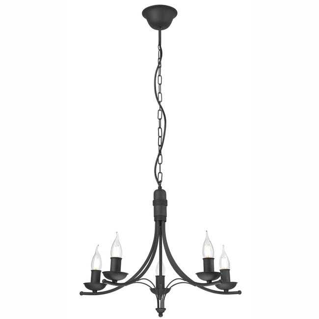 Lampa wisząca Lucy czarna 5 x E14 Lamkur
