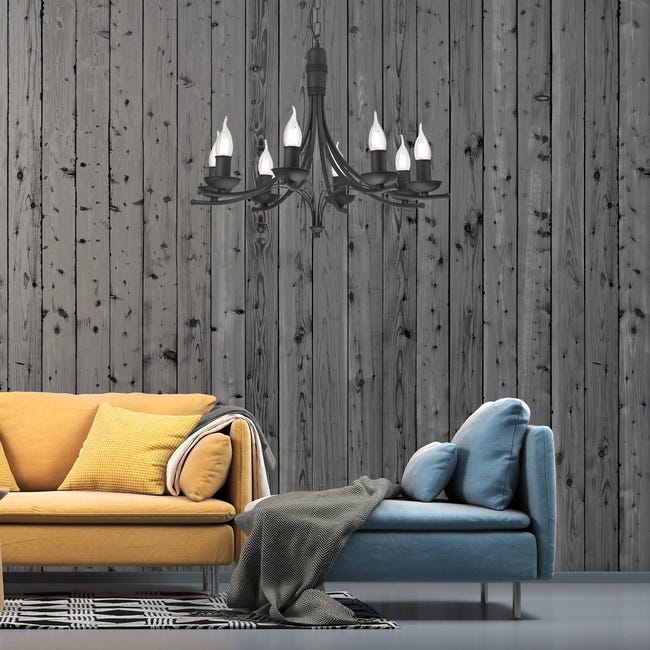 Lampa wisząca Lucy czarna 8 x E14 Lamkur