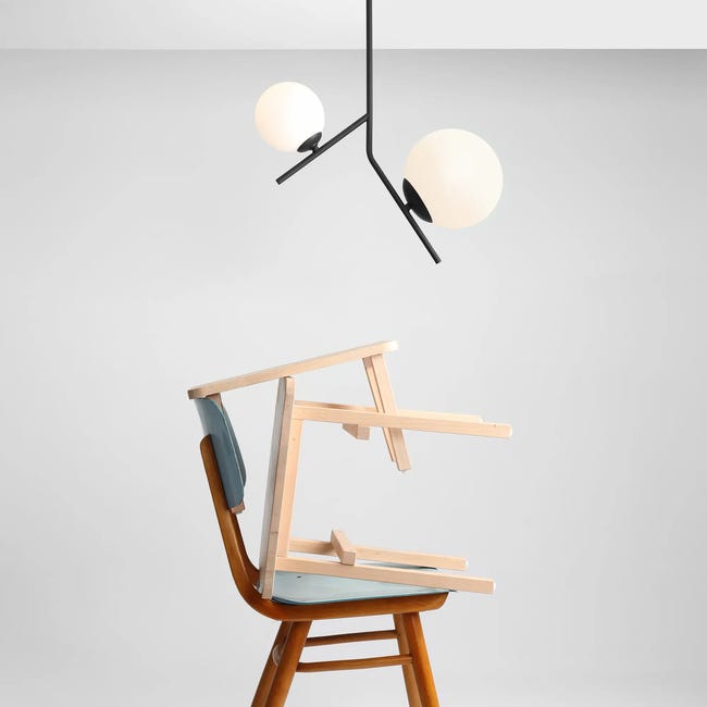 Lampa wisząca Luna czarna 2 x E27 Aldex