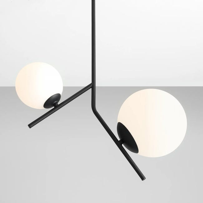 Lampa wisząca Luna czarna 2 x E27 Aldex