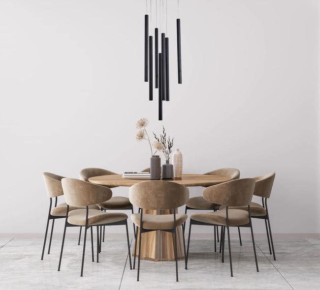 Lampa wisząca Lungo czarna 7 x G9 Light Prestige
