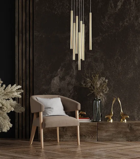 Lampa wisząca Lungo złota 7 x G9 Light Prestige