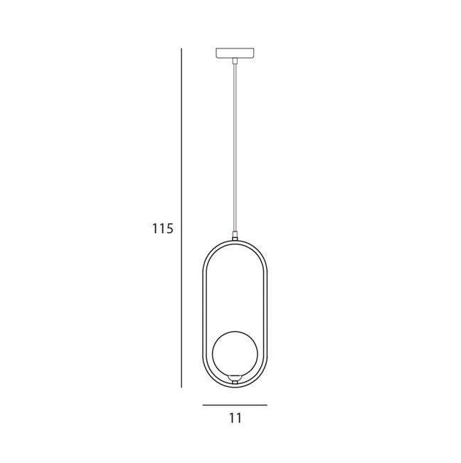 Lampa wisząca Lupus złota G9 Italux
