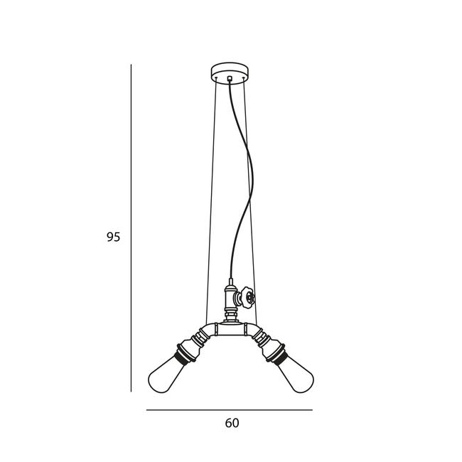 Lampa wisząca Manila beżowa E27 Italux