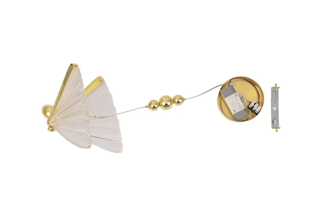 Lampa wisząca Mariposa złota kryształ LED Light Prestige